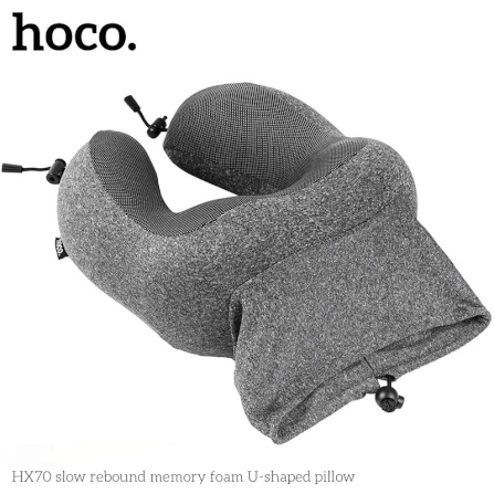 หมอนรองคอ HOCO HX70 เมมโมรี่โฟม ทรงตัว U รองรับต้นคอ 360° พับเก็บได้ พร้อมถุงสำหรับพกพา_5